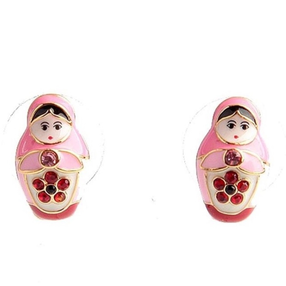 kate spade Pink and Red Matryoshka Earrings - Picture 4 of 5